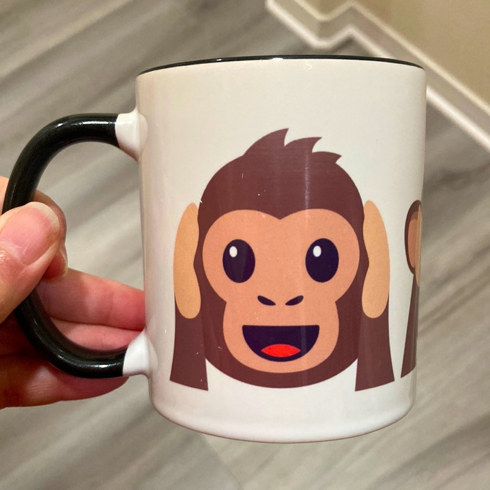 Hear See Speak No Evil Monkey Mug